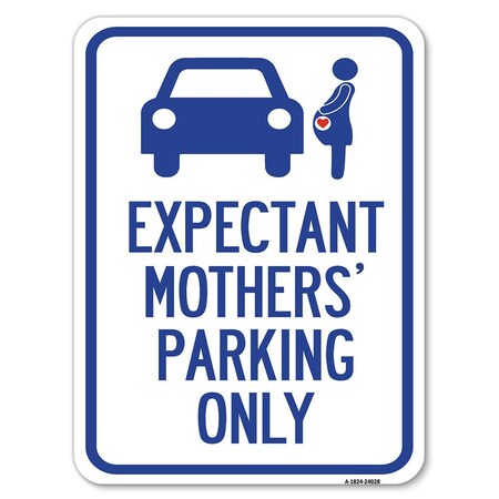 Signmission Expectant Mothers Parking W/ Graphic Heavy-Gauge Alum Rust Proof Parking, 24" L, 18" H, A-1824-24028 A-1824-24028